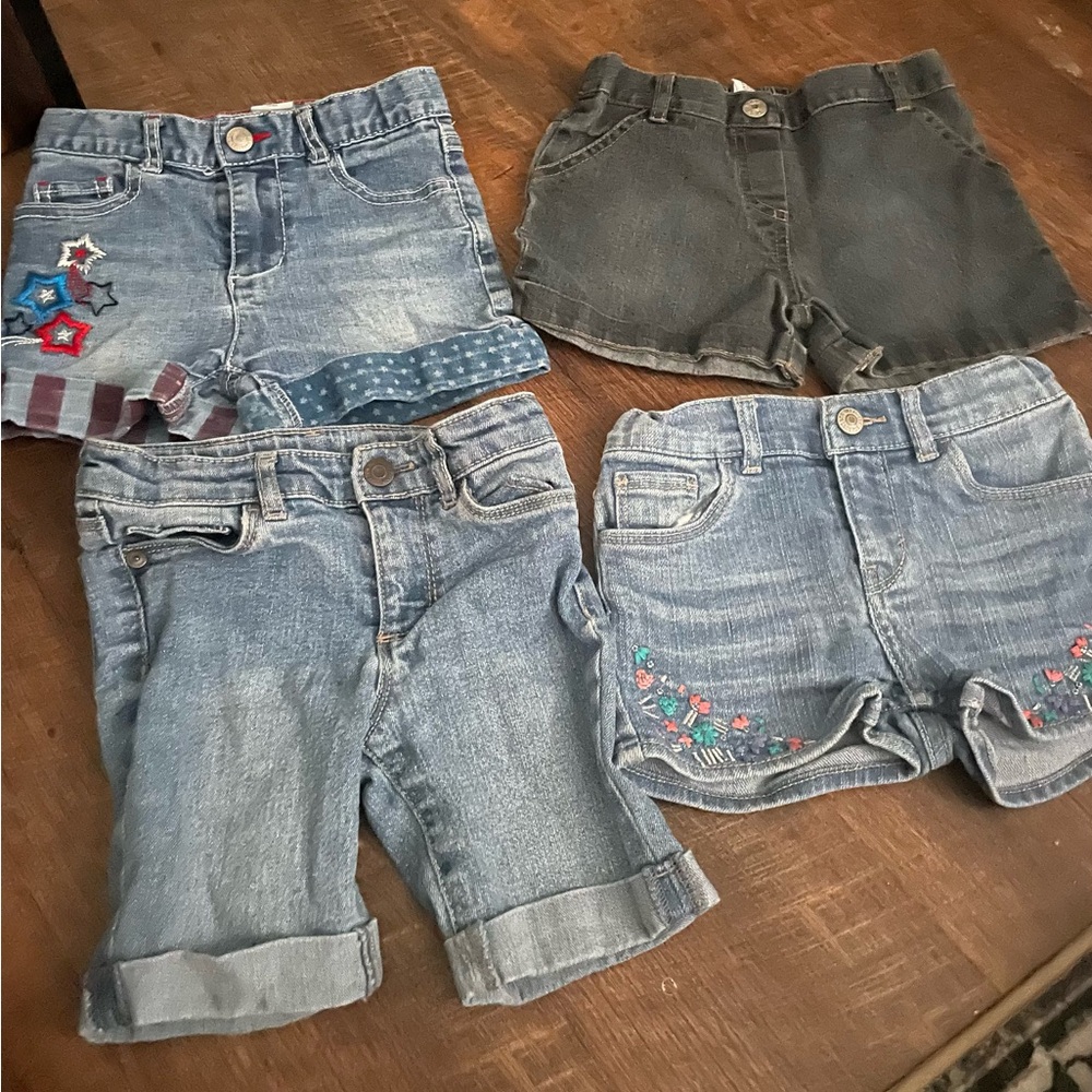 Healthtex Kids Denim Shorts Set - Blue and Gray